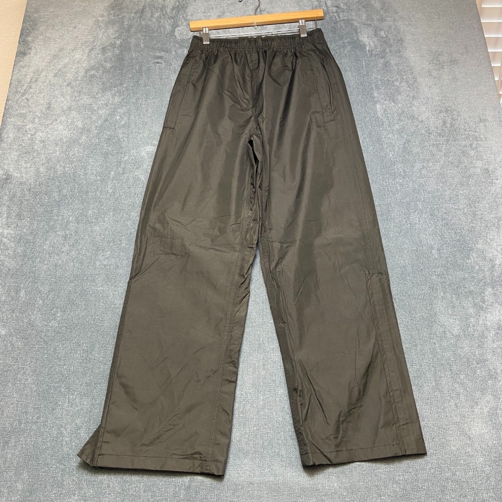 VTG Guides Choice Windbreaker Pants Mens S Black Mesh Lined Elastic Waist